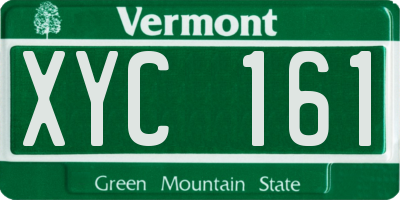 VT license plate XYC161