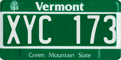 VT license plate XYC173