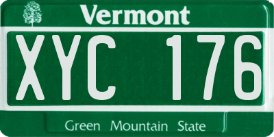 VT license plate XYC176