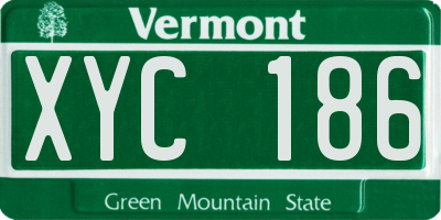 VT license plate XYC186
