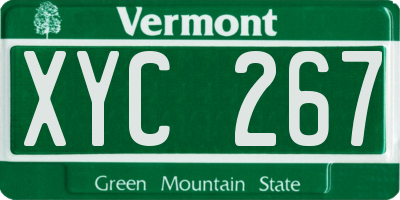 VT license plate XYC267