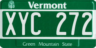 VT license plate XYC272