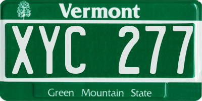 VT license plate XYC277