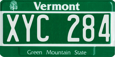 VT license plate XYC284
