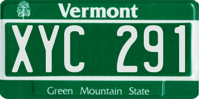 VT license plate XYC291