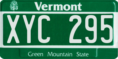 VT license plate XYC295