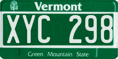 VT license plate XYC298