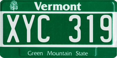 VT license plate XYC319