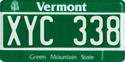 VT license plate XYC338