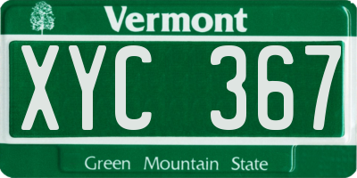 VT license plate XYC367