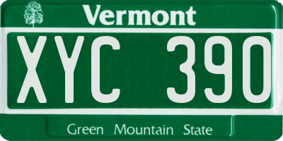 VT license plate XYC390