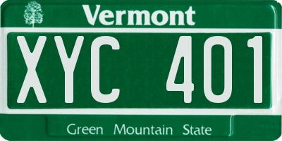 VT license plate XYC401