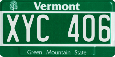VT license plate XYC406