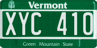 VT license plate XYC410