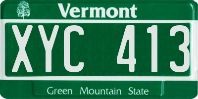 VT license plate XYC413