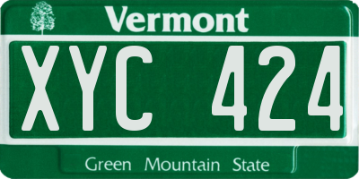 VT license plate XYC424