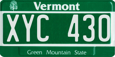 VT license plate XYC430