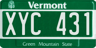 VT license plate XYC431