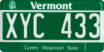 VT license plate XYC433