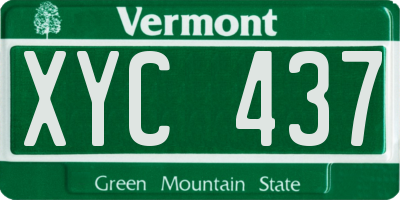 VT license plate XYC437