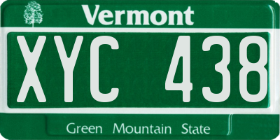 VT license plate XYC438
