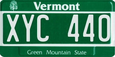 VT license plate XYC440