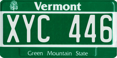 VT license plate XYC446