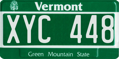 VT license plate XYC448