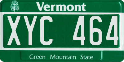 VT license plate XYC464