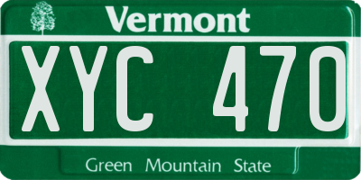 VT license plate XYC470