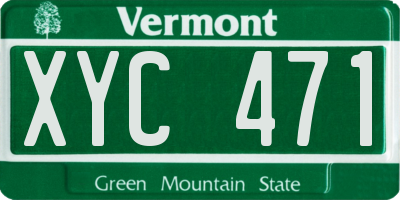 VT license plate XYC471