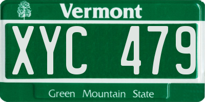 VT license plate XYC479