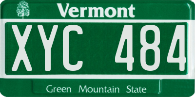 VT license plate XYC484