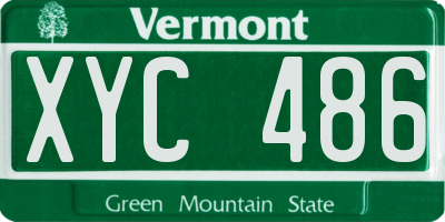 VT license plate XYC486