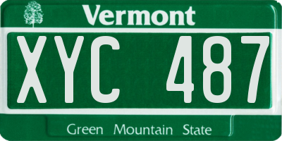 VT license plate XYC487