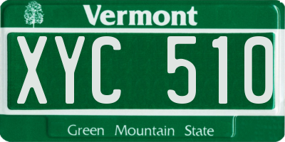 VT license plate XYC510