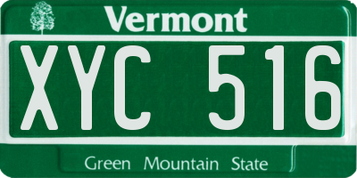 VT license plate XYC516