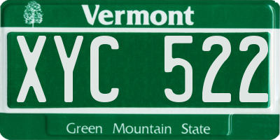VT license plate XYC522