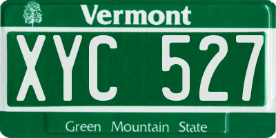 VT license plate XYC527