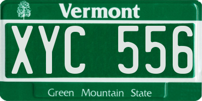 VT license plate XYC556
