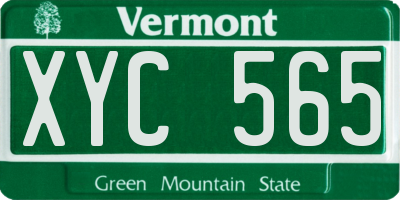 VT license plate XYC565
