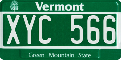 VT license plate XYC566