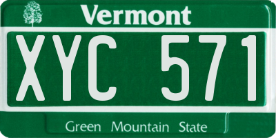 VT license plate XYC571