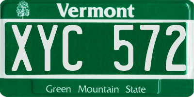 VT license plate XYC572