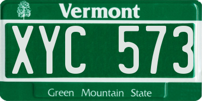 VT license plate XYC573