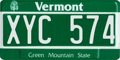 VT license plate XYC574