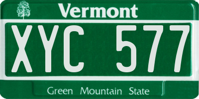 VT license plate XYC577