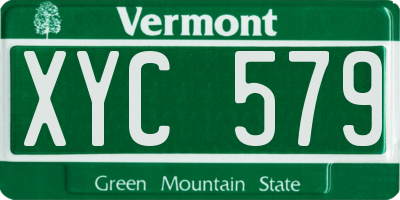VT license plate XYC579