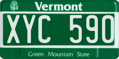 VT license plate XYC590