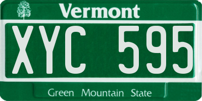 VT license plate XYC595